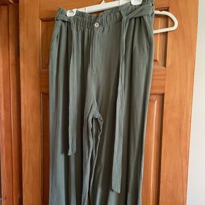 Olive Green Tie GeeGee Pants - NWT